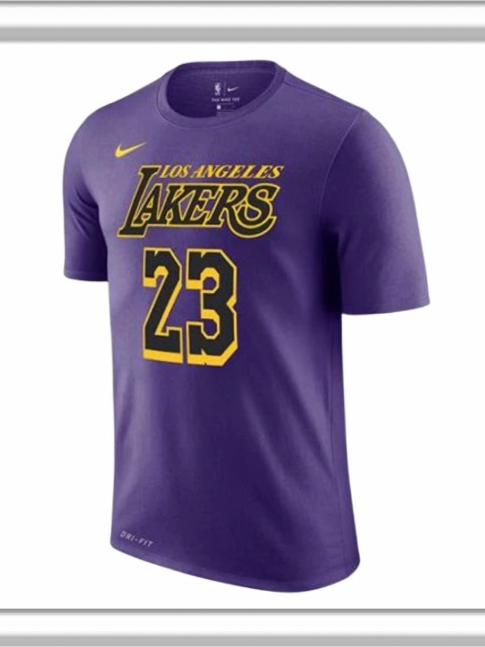 Nike Dri-Fit LeBron James Lakers 23 Short Sleeve Tee T-Shirt Men’s XL Purple